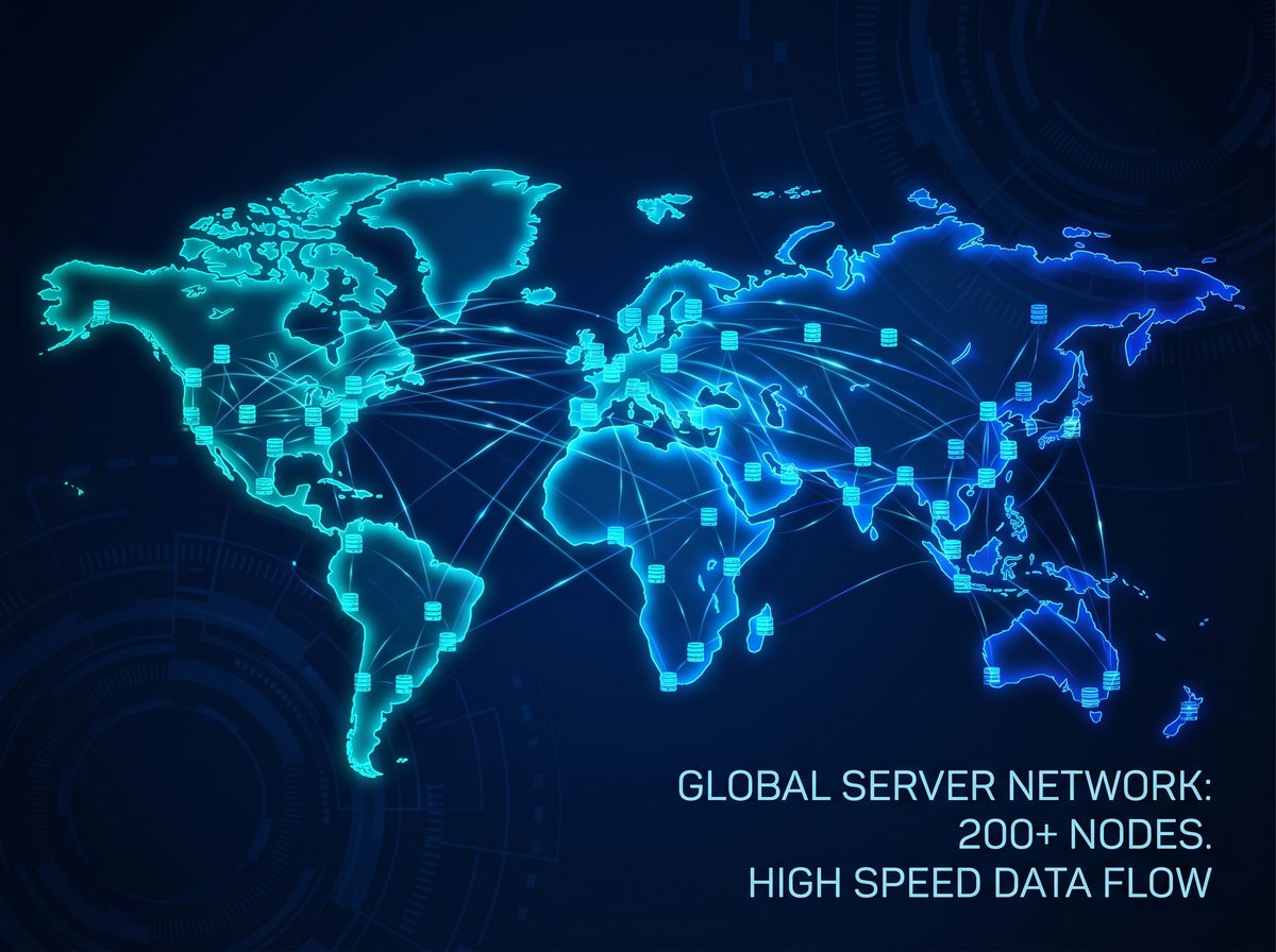 加速器蹬摆全球服务器节点分布图